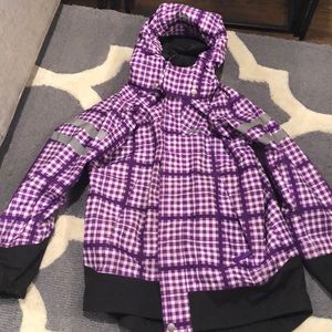 Helly Hansen Kids Purple White Checker Jacket